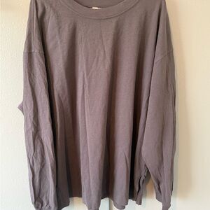 Free People womens Long-Sleeve Crewneck in Mauve Taupe
